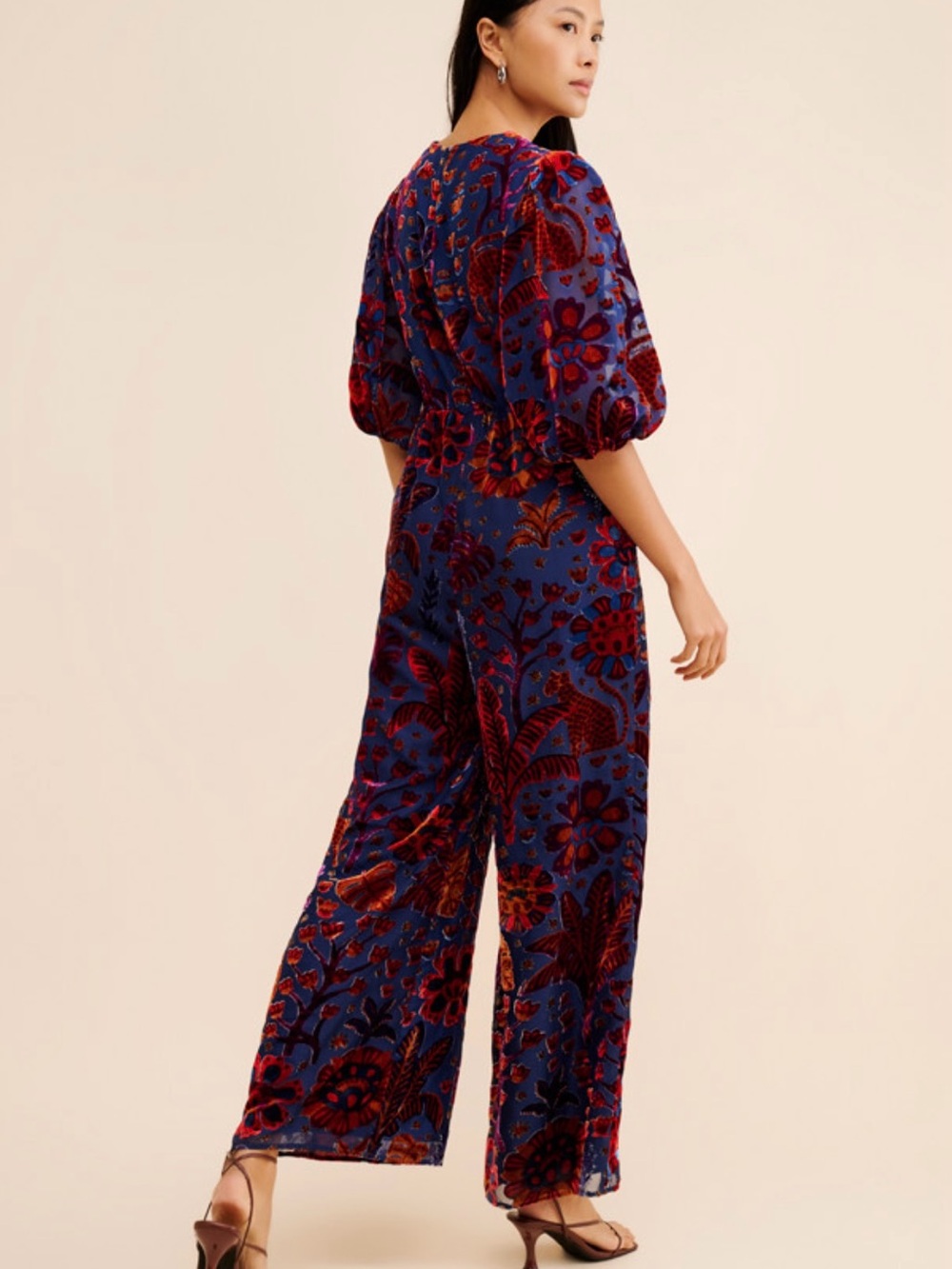 FARM Rio Jaguar Velvet Jumpsuit - Picture 2 of 9